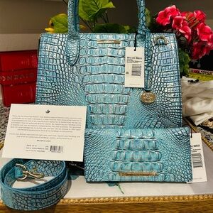 Brahmin Arctic Blue Caroline & Ady Wallet